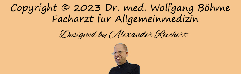 Fusszeile mit Copyright von der Arztpraxis Herrn Dr. med. Wolfgang Böhme für mobile Geräte